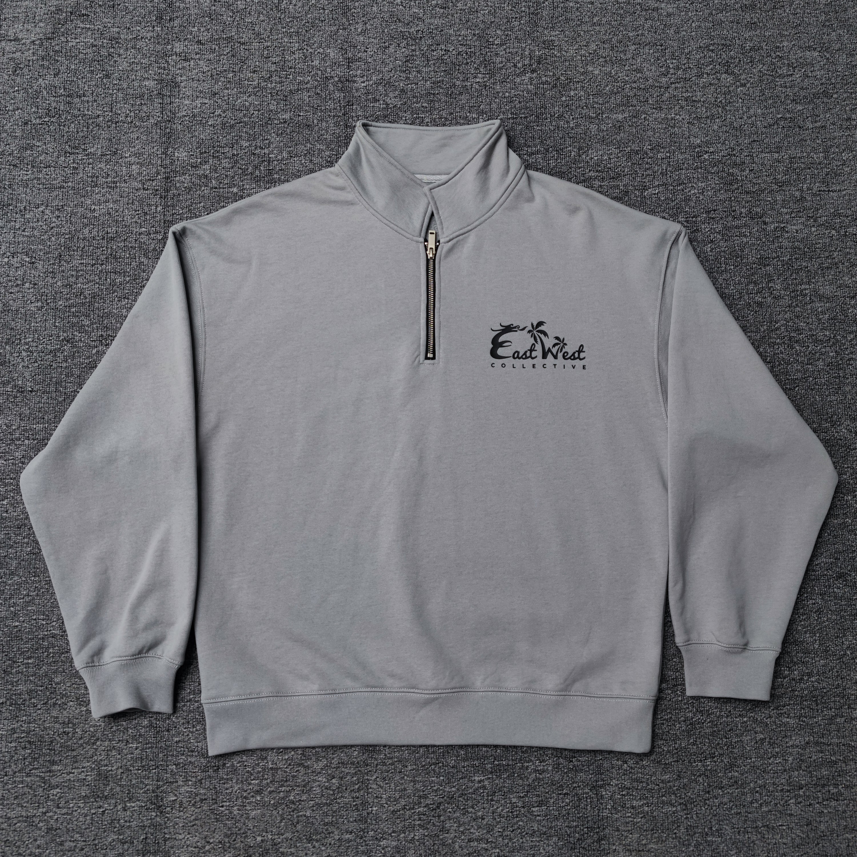 premium French terry quarter-zip sweater