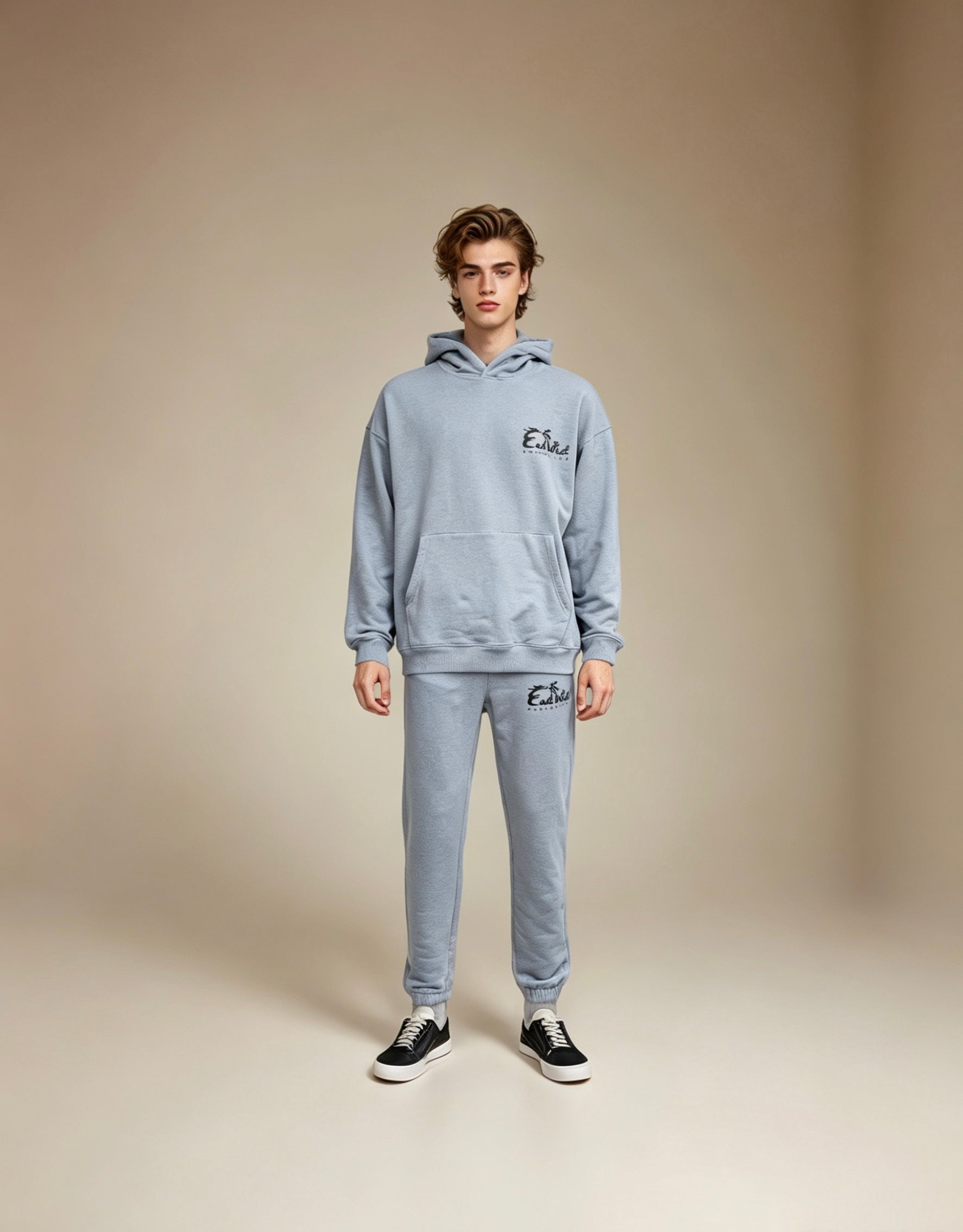 East West Collective Cool Grey Heavy Weight French Terry Hoodie