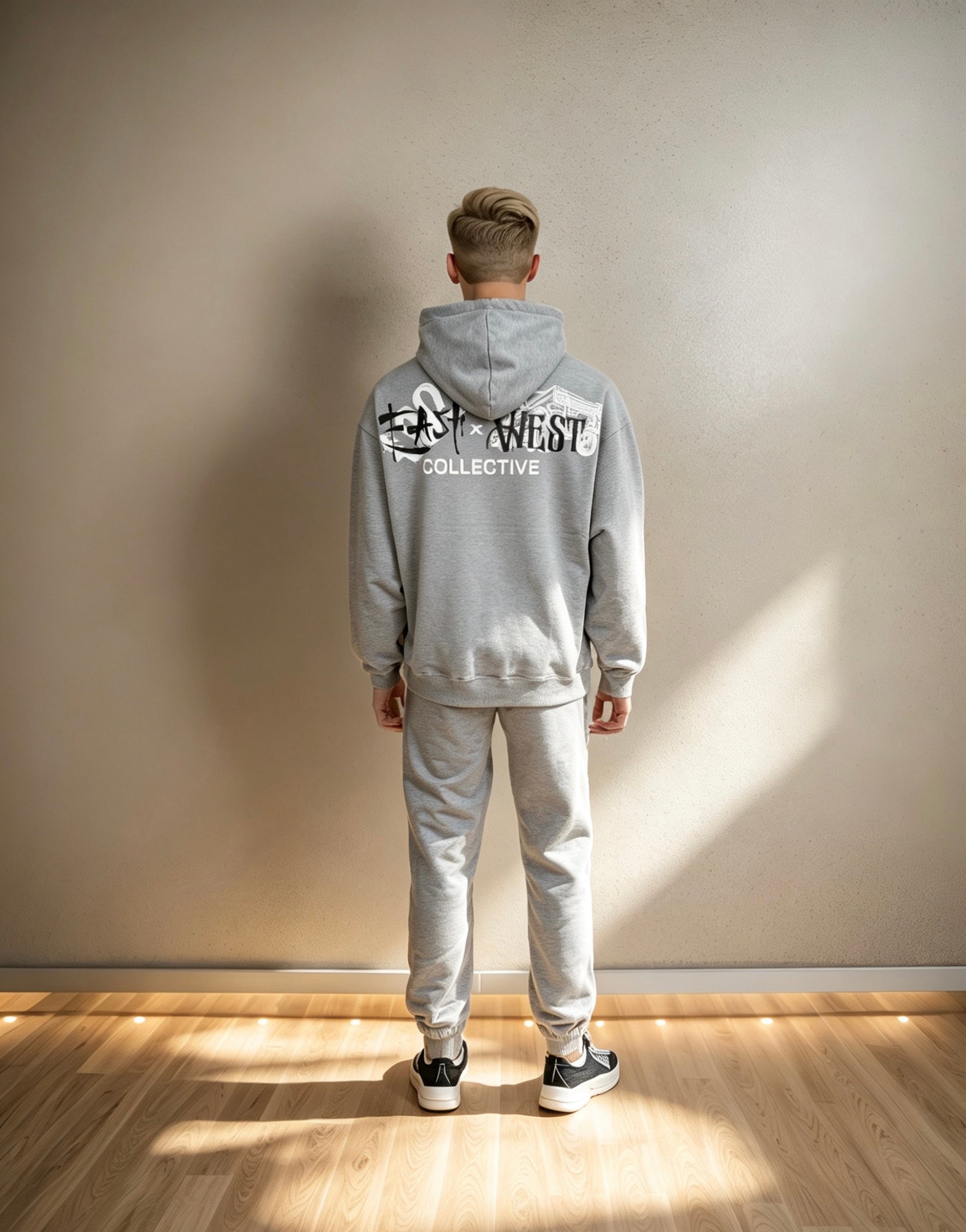 East West Collective Cool Grey Heavy Weight French Terry Hoodie