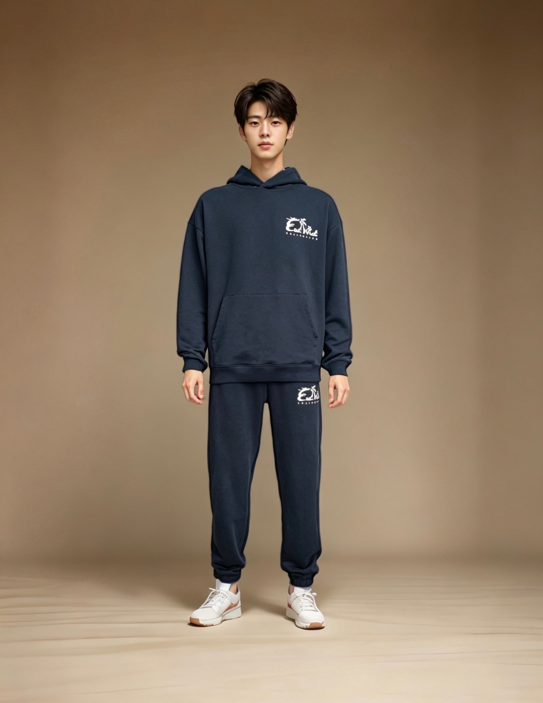 East West Collective Heavy Weight French Terry Jet Black Hoodie
