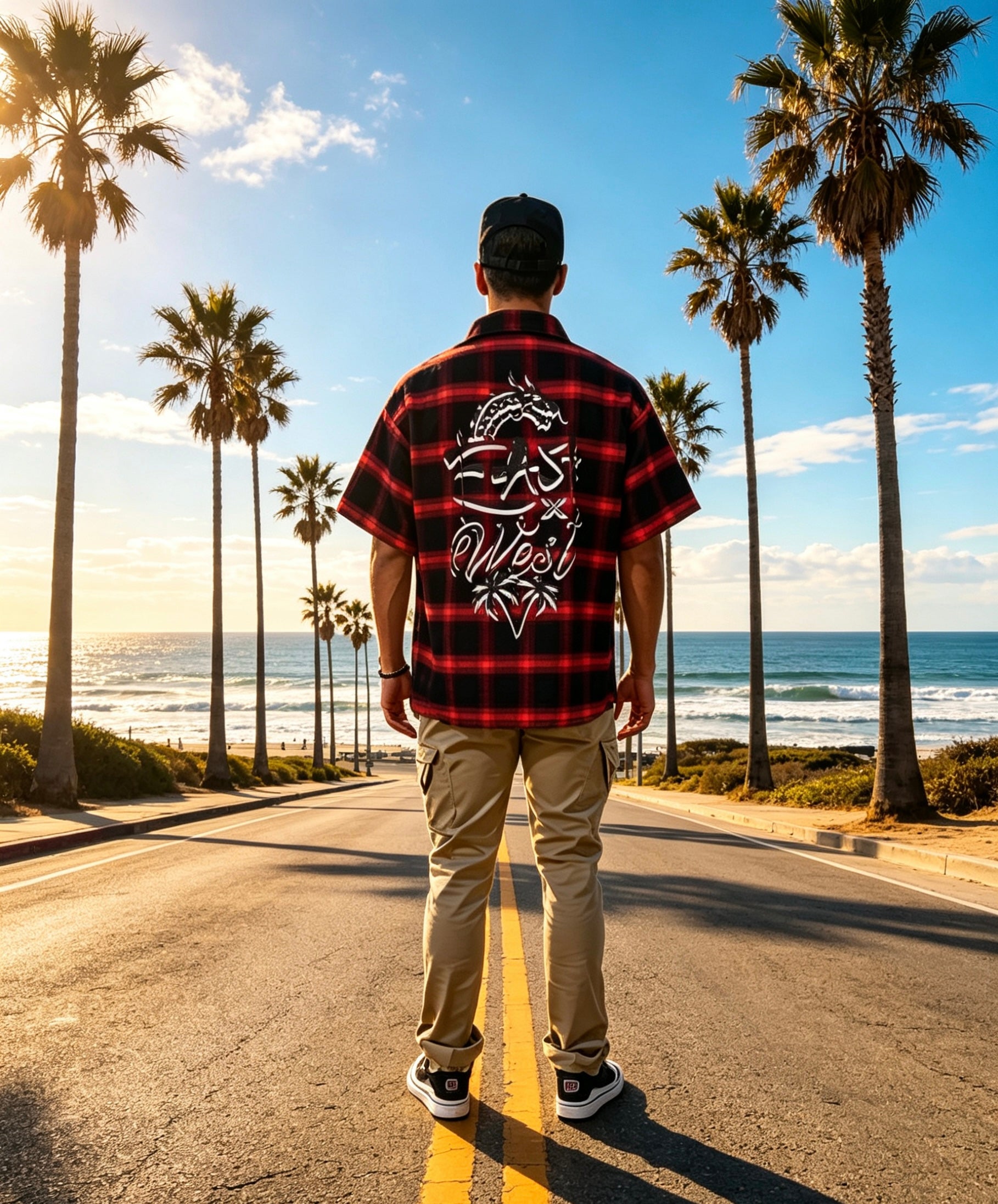East West Collective premium short sleeve wrinkle free Bred chicano flannel