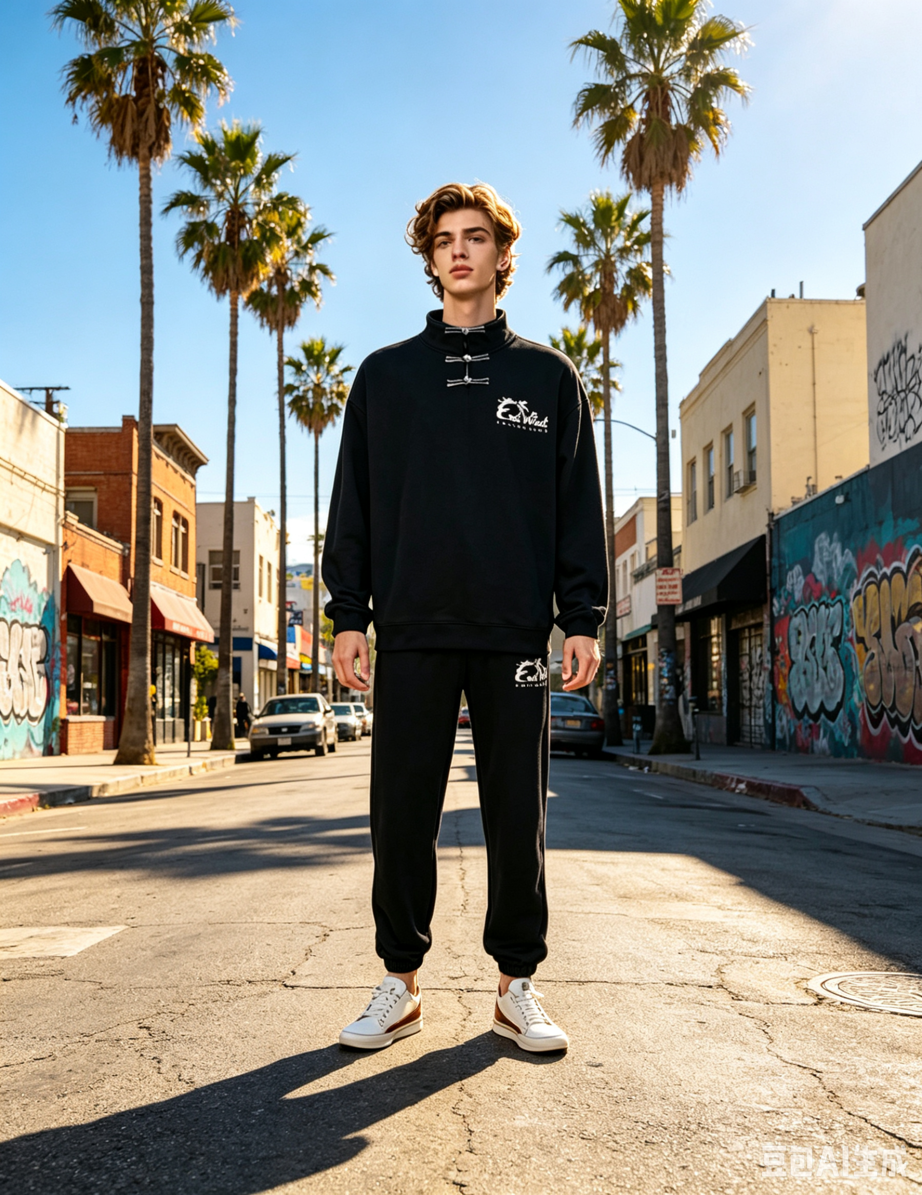 East West Collective Premium French Terry Chinese knot Pullover