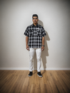 premium short sleeve wrinkle free chicano flannel Shirt