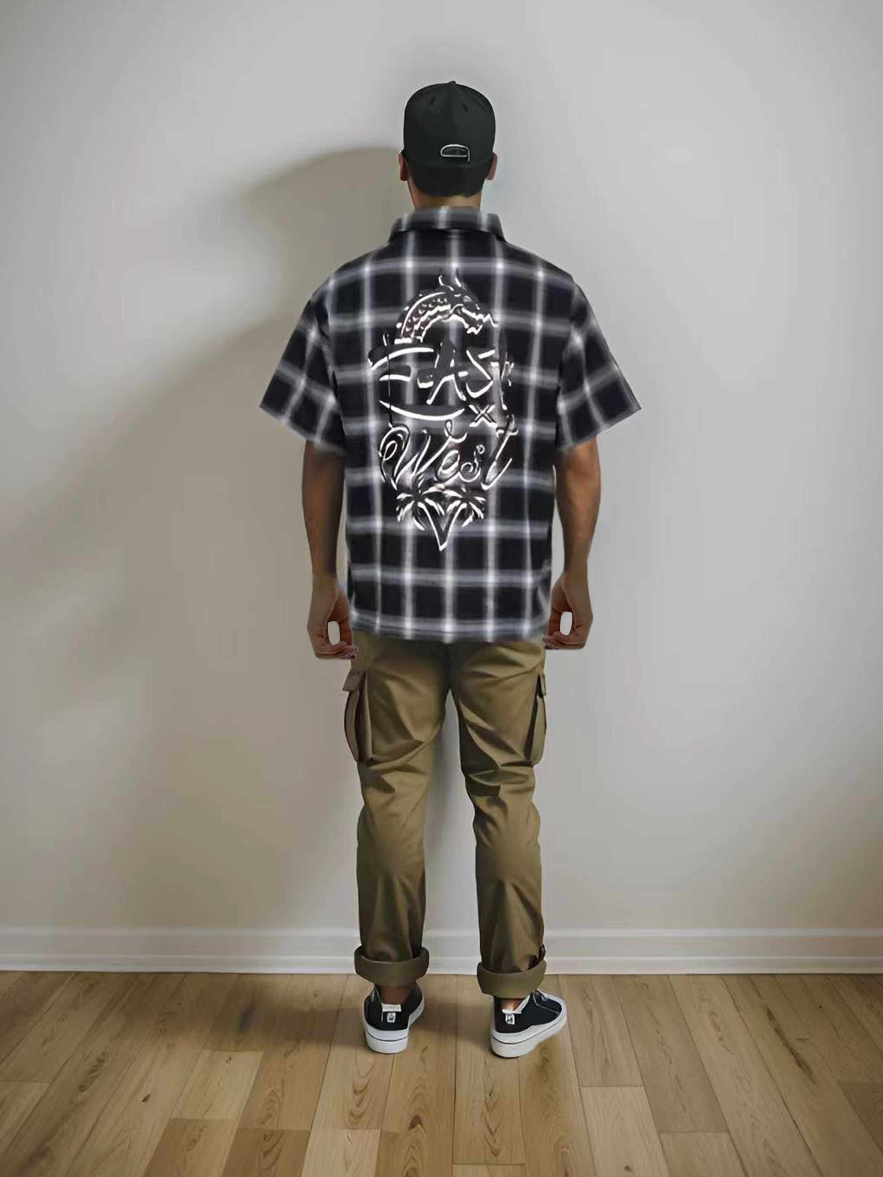 premium short sleeve wrinkle free chicano flannel Shirt