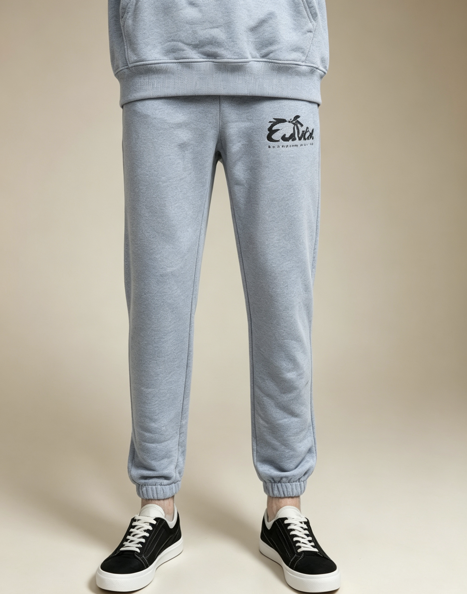 East West Collective Cool Grey Premium French Terry Sweat Pants