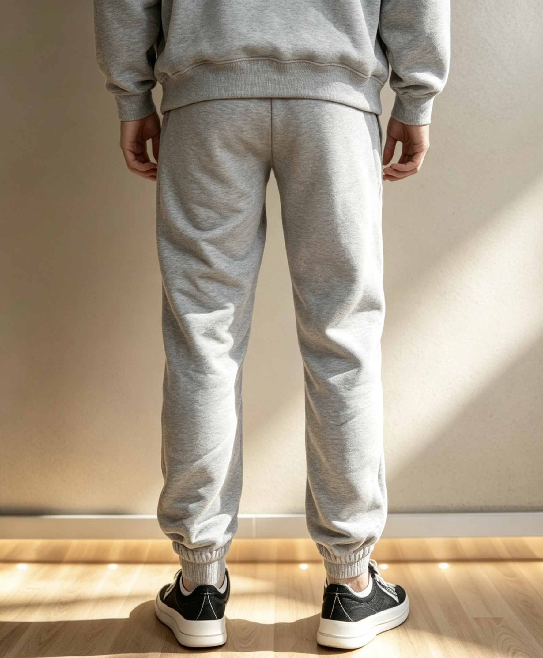 East West Collective Cool Grey Premium French Terry Sweat Pants