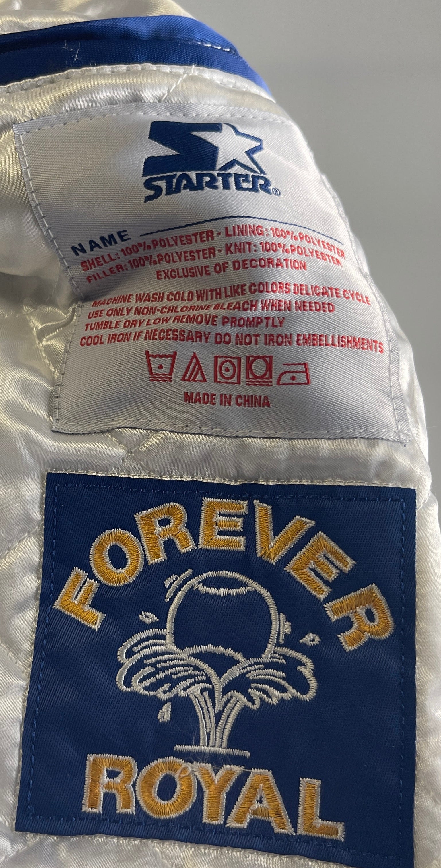Starter Homage Exclusive MLB Kansas City Royals Jacket size XXL