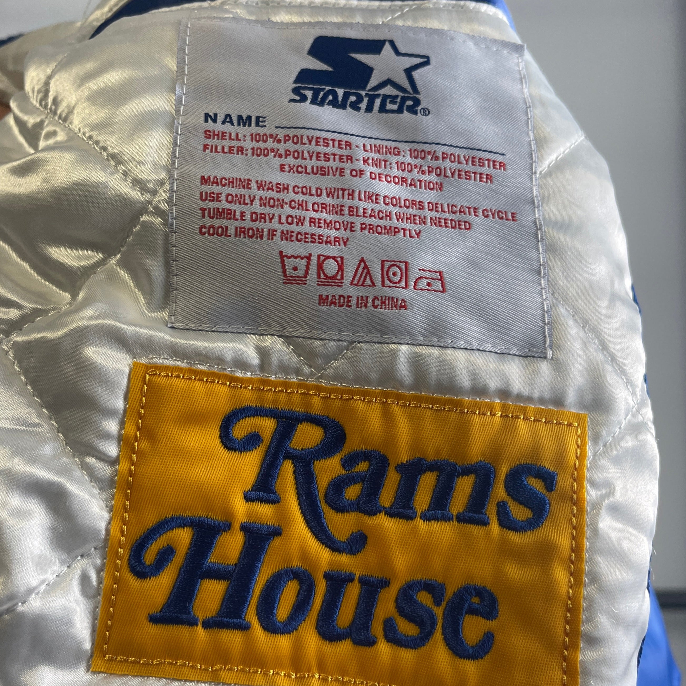 Men's Starter NFL Los Angeles Rams Homage Exclusive Jacket Size L