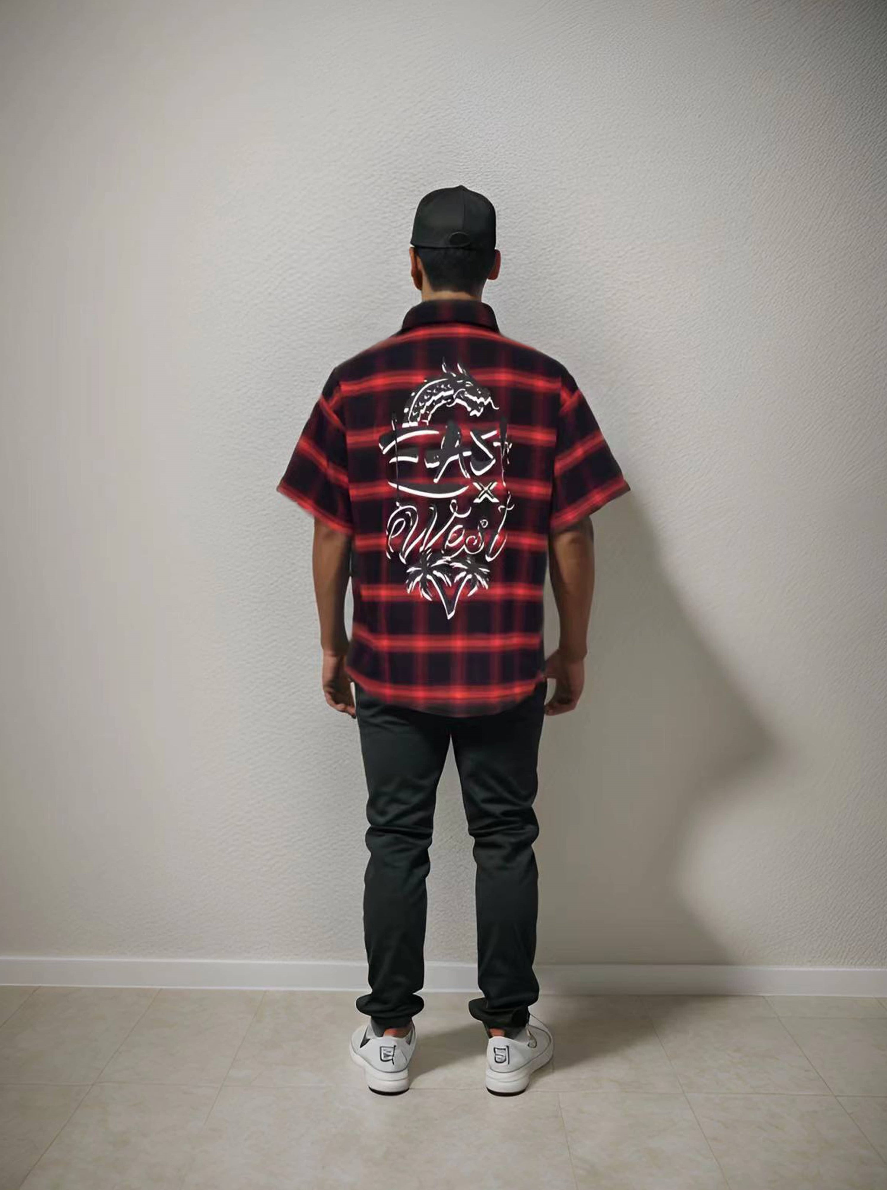 premium short sleeve wrinkle free chicano flannel Shirt