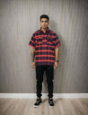 premium short sleeve wrinkle free chicano flannel Shirt