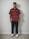 premium short sleeve wrinkle free chicano flannel Shirt