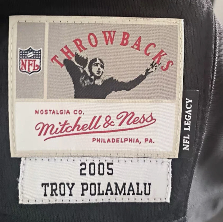 Mitchell&Ness NFL Pittsburgh Steelers Troy Polamalu jersey size 2XLB
